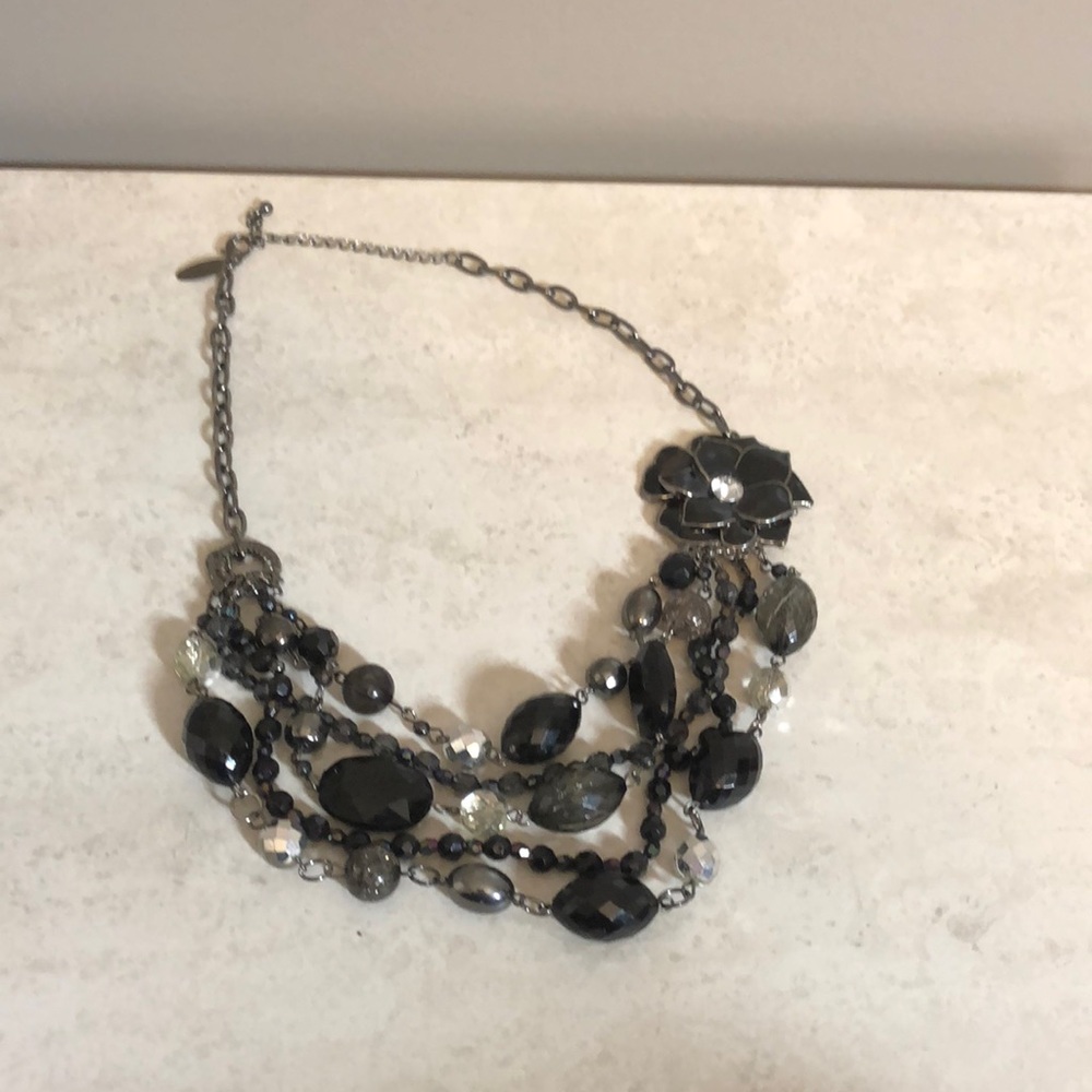 10.5” Five strand back bead necklace